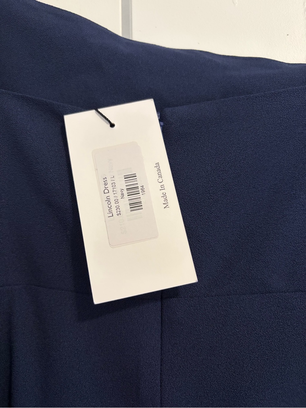 NWT Park and Fifth Lincoln Navy Asymmetrical Slip Dress - Picture 2 of 4